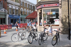 Orford Rd bakers & cycle parking